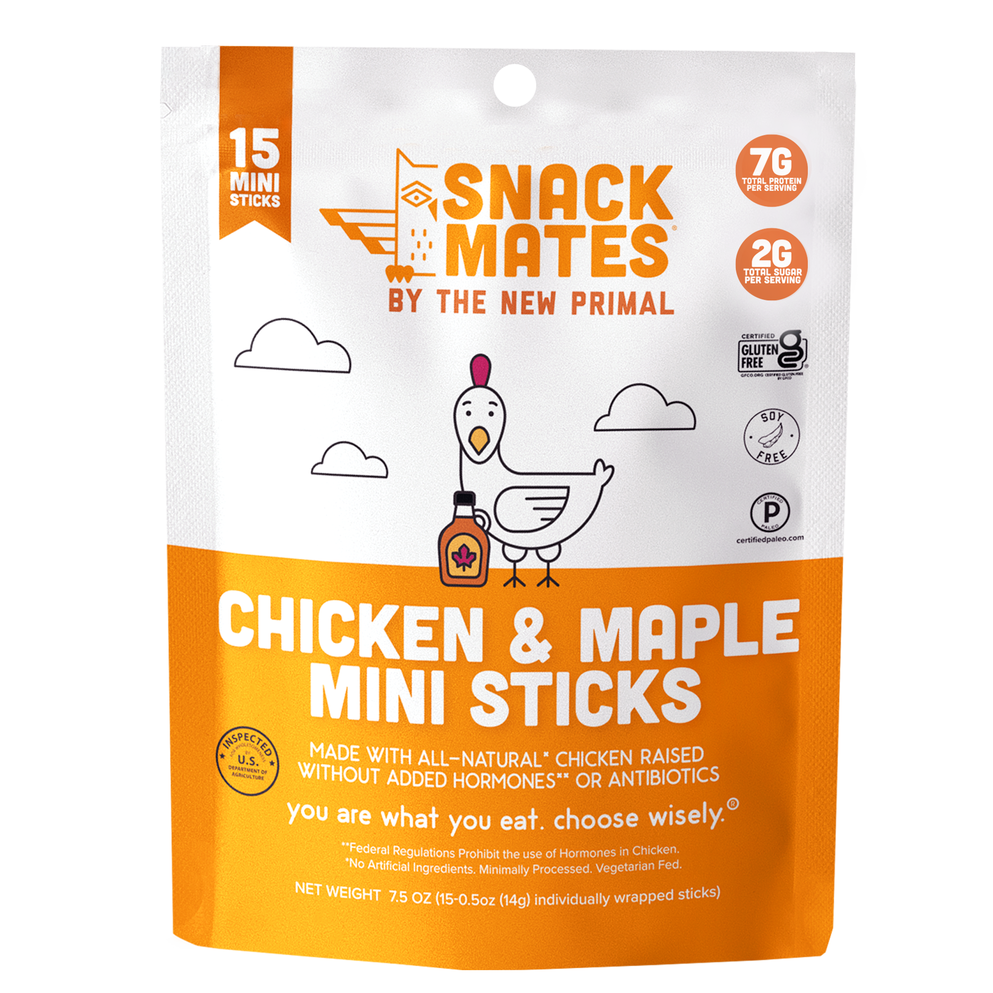 Snack Mates Chicken & Maple Mini Meat Sticks Value Pack, All-Natural C –  The New Primal