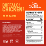 Buffalo Style Chicken Meat Sticks, All-Natural Chicken, Zero Sugar (20 Sticks)