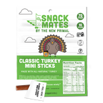 Snack Mates Classic Turkey Mini Meat Sticks, All-Natural Turkey (8 Packs, 40 Mini-Sticks)