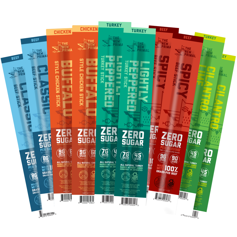 Zero Sugar Meat Stick Sampler, 10 Count