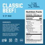 Classic Beef Meat Sticks, 100% Grass-Fed Beef, Zero Sugar (5 Sticks)