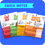 Snack mates products. Chicken and Apple, Turkey, Pizza and Chicken and Maple Flavors